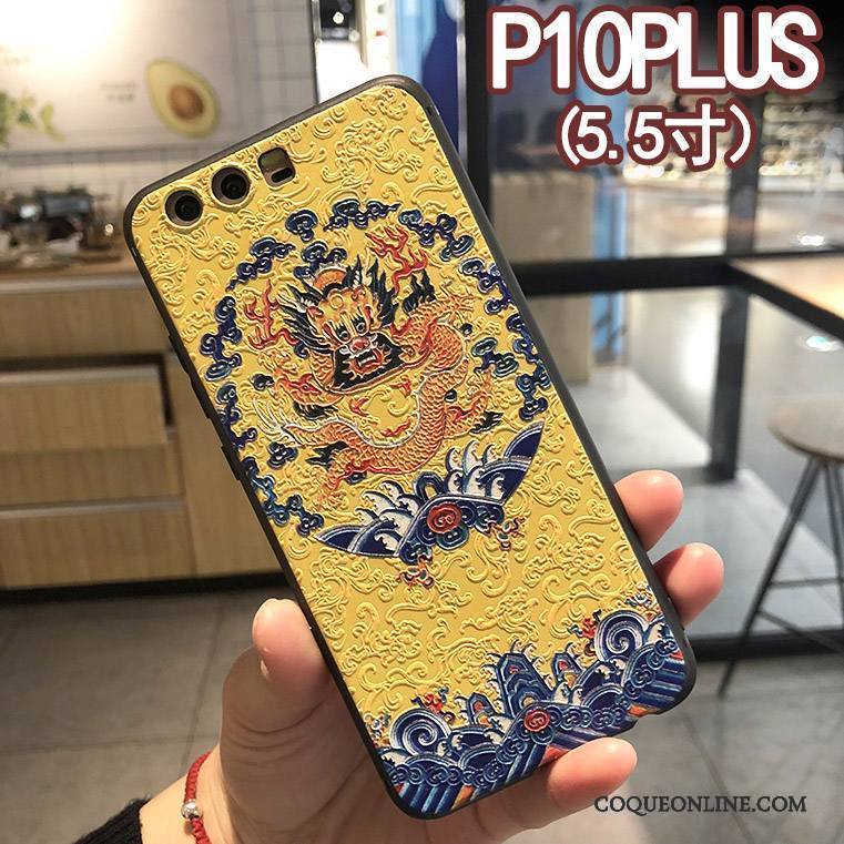 Huawei P10 Plus Coque Personnalité Tout Compris Dragon Incassable Étui Totem Protection