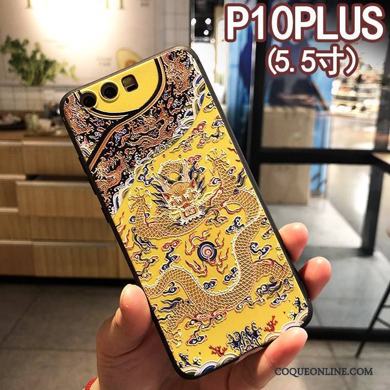 Huawei P10 Plus Coque Personnalité Tout Compris Dragon Incassable Étui Totem Protection