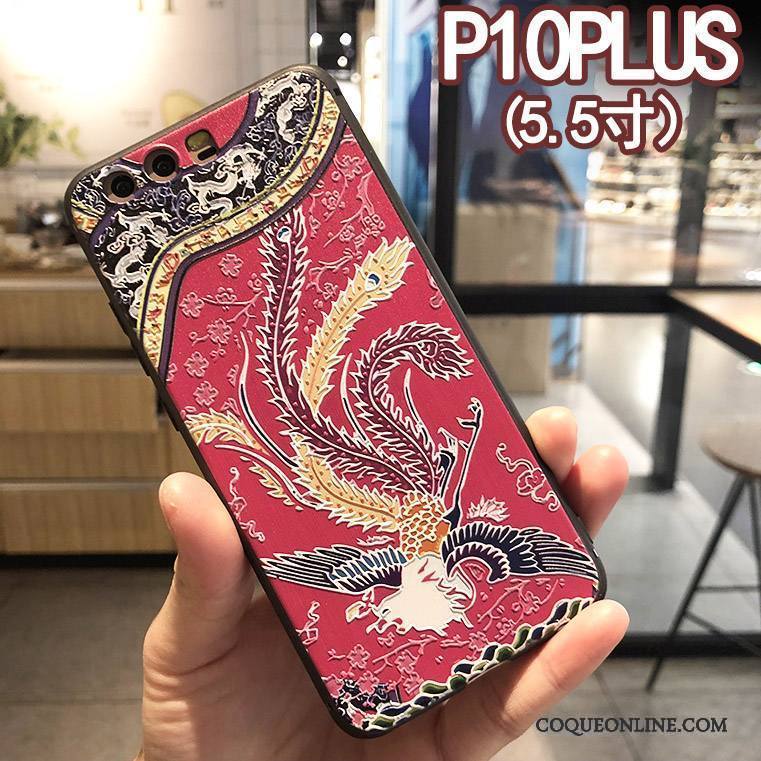 Huawei P10 Plus Coque Personnalité Tout Compris Dragon Incassable Étui Totem Protection