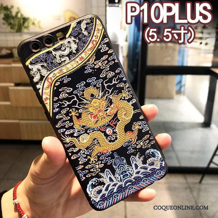 Huawei P10 Plus Coque Personnalité Tout Compris Dragon Incassable Étui Totem Protection