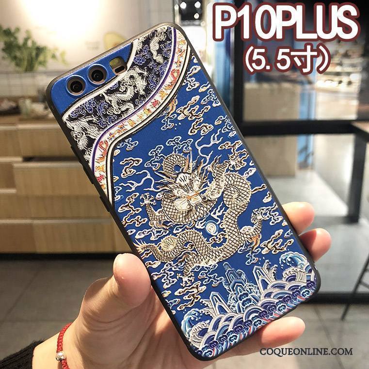 Huawei P10 Plus Coque Personnalité Tout Compris Dragon Incassable Étui Totem Protection