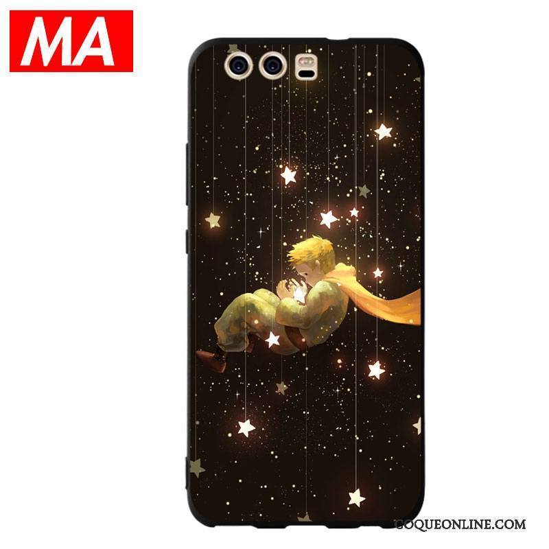 Huawei P10 Plus Coque Protection Amoureux Dessin Animé Silicone Étui Net Rouge Bleu