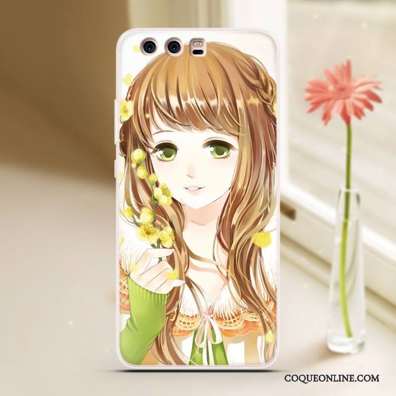 Huawei P10 Plus Coque Étui Bleu Clair Cool Silicone Protection Dessin Animé Personnalité