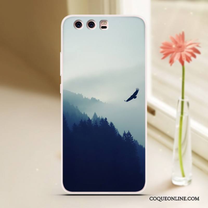 Huawei P10 Plus Coque Étui Bleu Clair Cool Silicone Protection Dessin Animé Personnalité