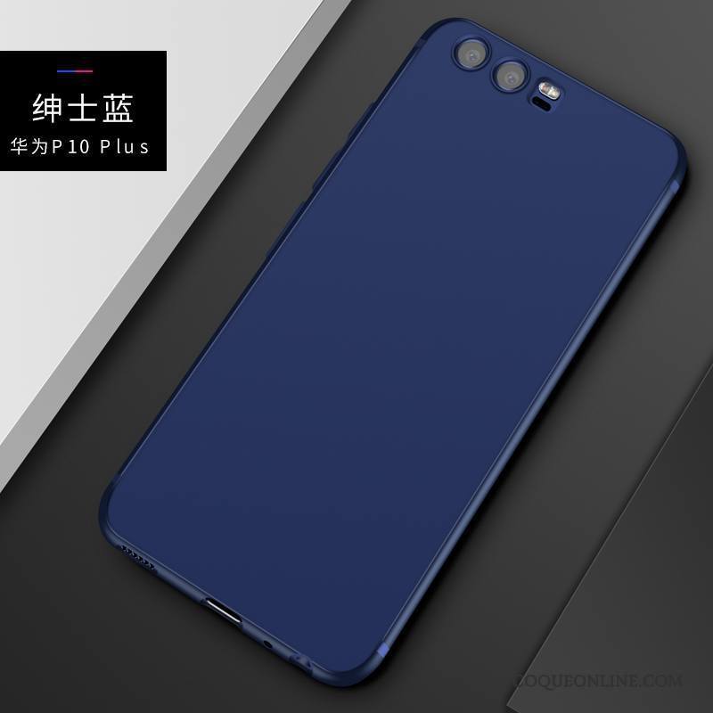 Huawei P10 Plus Fluide Doux Noir Étui Délavé En Daim Coque De Téléphone