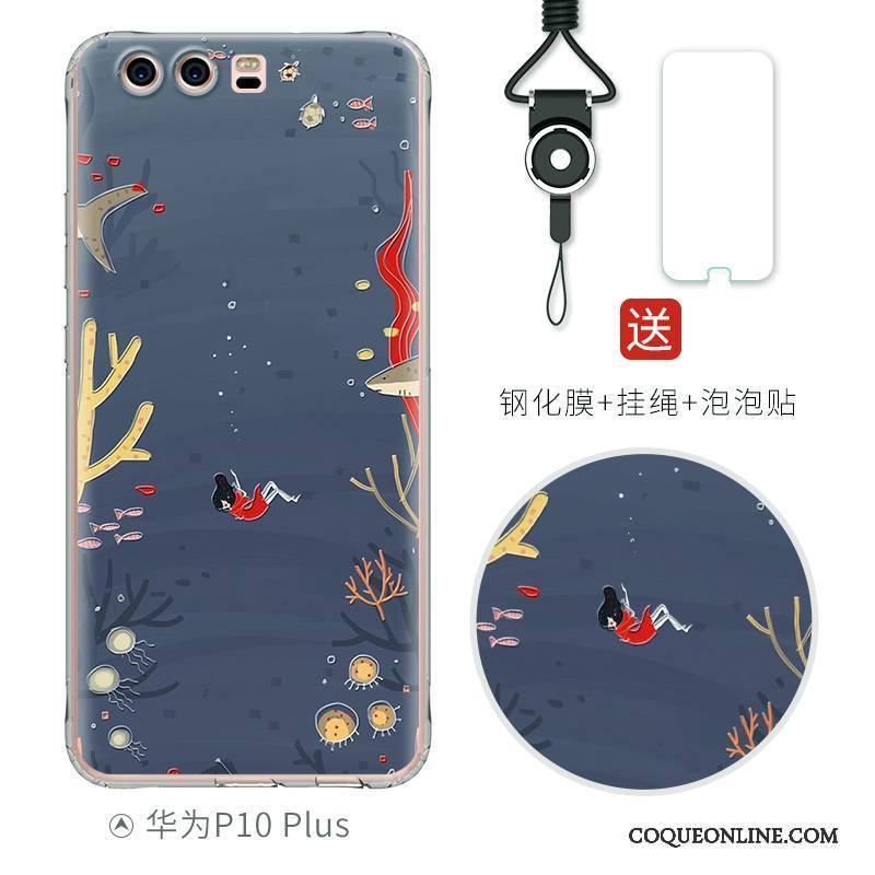 Huawei P10 Plus Gaufrage Créatif Protection Personnalité Étui Silicone Coque De Téléphone