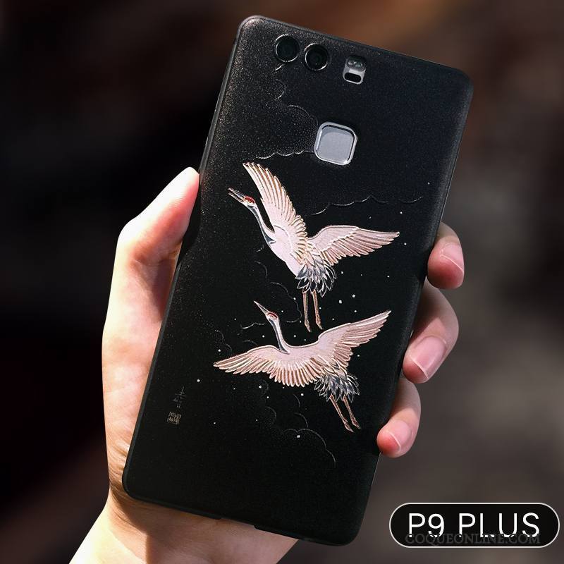 Huawei P10 Plus Incassable Coque De Téléphone Noir Protection Tout Compris Étui Gaufrage