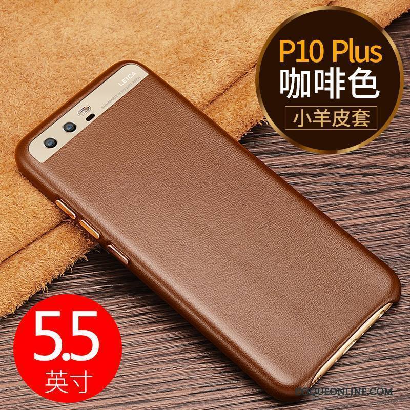 Huawei P10 Plus Incassable Coque De Téléphone Étui En Cuir Rose Business Haute Qualité Protection