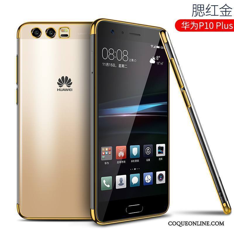 Huawei P10 Plus Incassable Personnalité Coque De Téléphone Tendance Étui Transparent Bleu