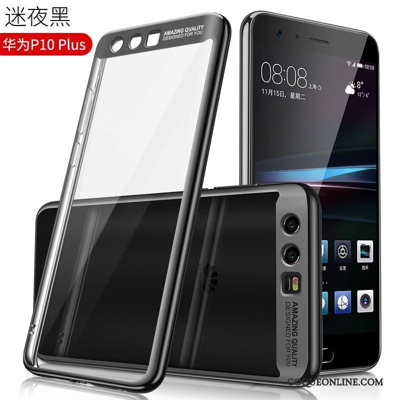 Huawei P10 Plus Incassable Personnalité Coque De Téléphone Tendance Étui Transparent Bleu