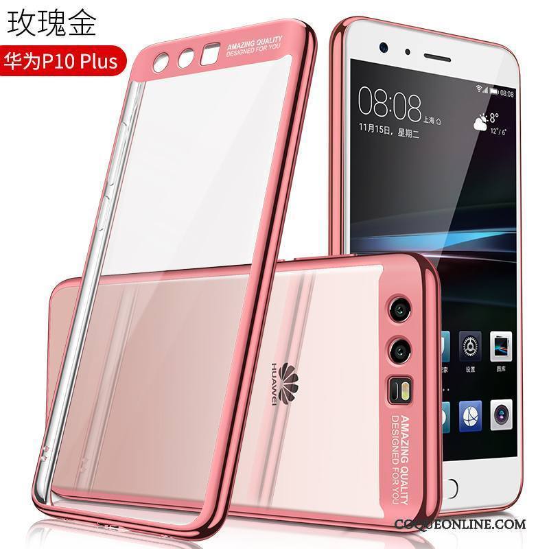 Huawei P10 Plus Incassable Personnalité Coque De Téléphone Tendance Étui Transparent Bleu