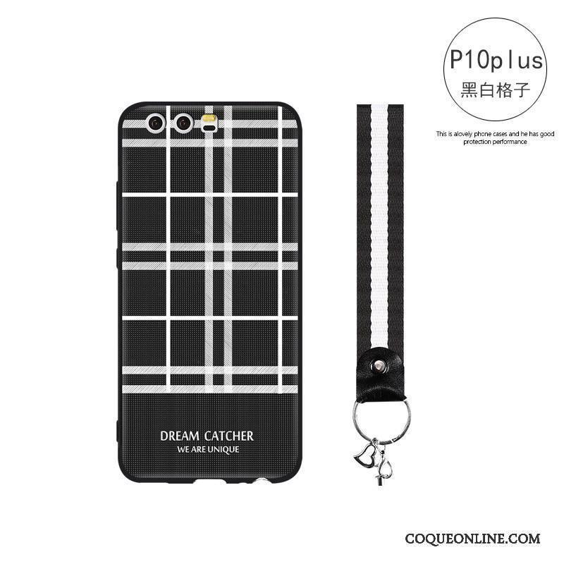 Huawei P10 Plus Incassable Téléphone Portable Fluide Doux Plaid Coque Tendance Simple