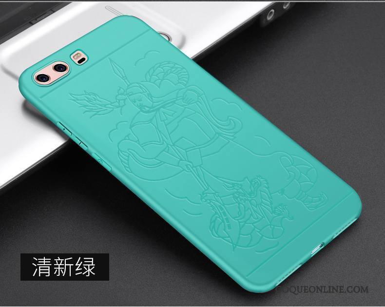 Huawei P10 Plus Incassable Étui Vert Coque De Téléphone Fluide Doux Tendance Silicone