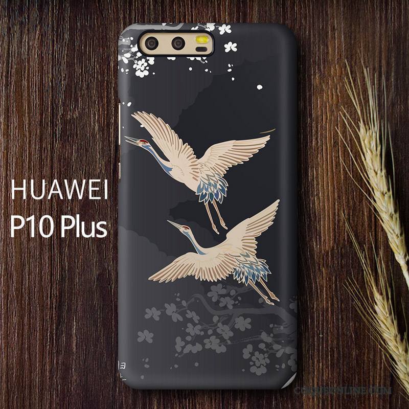 Huawei P10 Plus Personnalisé Coque De Téléphone Incassable Délavé En Daim Créatif Personnalité Style Chinois