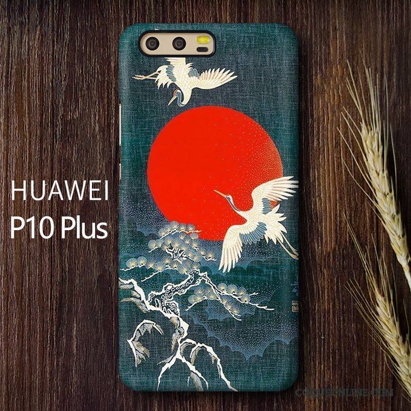 Huawei P10 Plus Personnalisé Coque De Téléphone Incassable Délavé En Daim Créatif Personnalité Style Chinois