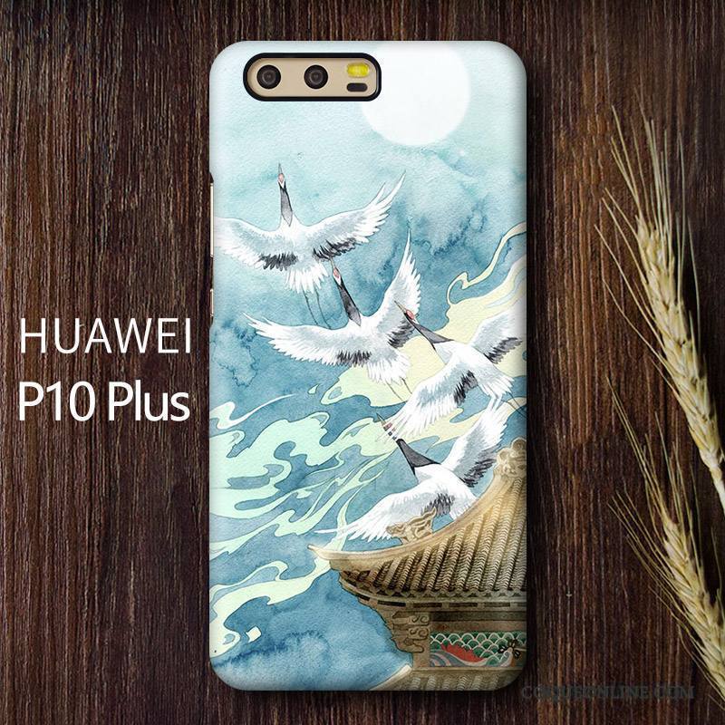 Huawei P10 Plus Personnalisé Coque De Téléphone Incassable Délavé En Daim Créatif Personnalité Style Chinois