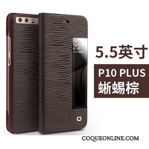 Huawei P10 Plus Protection Téléphone Portable Cuir Véritable Étui En Cuir Coque De Téléphone Business Housse