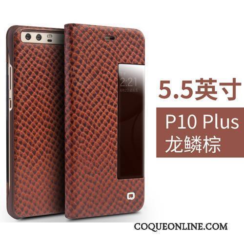 Huawei P10 Plus Protection Téléphone Portable Cuir Véritable Étui En Cuir Coque De Téléphone Business Housse