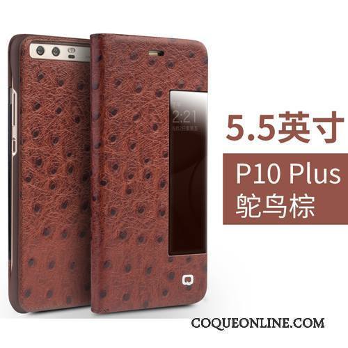 Huawei P10 Plus Protection Téléphone Portable Cuir Véritable Étui En Cuir Coque De Téléphone Business Housse