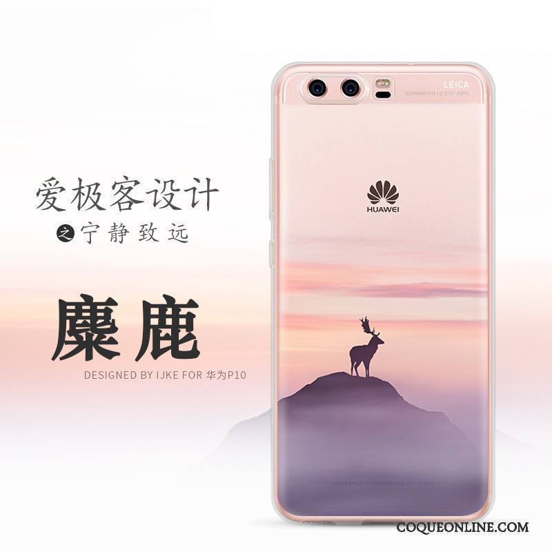 Huawei P10 Plus Silicone Fluide Doux Étui Paysage Protection Coque De Téléphone Incassable