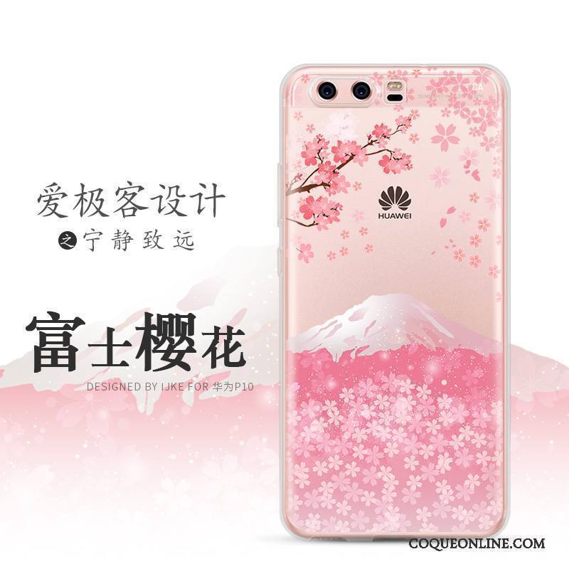 Huawei P10 Plus Silicone Fluide Doux Étui Paysage Protection Coque De Téléphone Incassable