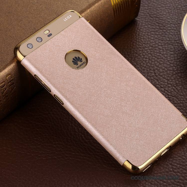 Huawei P10 Plus Tout Compris Cuir Coque De Téléphone Incassable Difficile Créatif Or