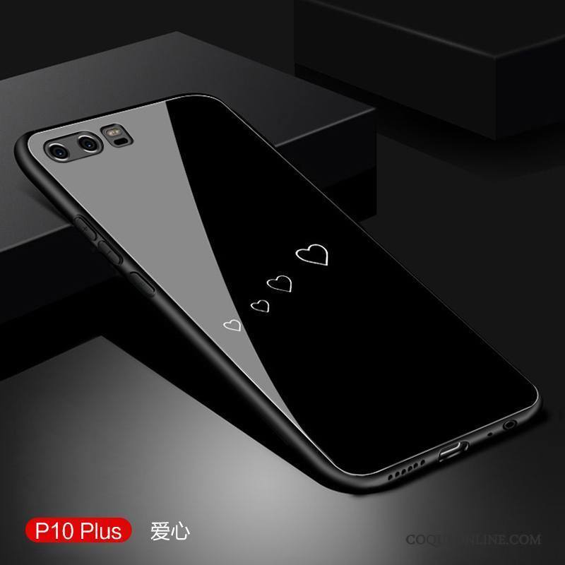 Huawei P10 Plus Tout Compris Étui Coque De Téléphone Personnalité Marque De Tendance Noir Verre