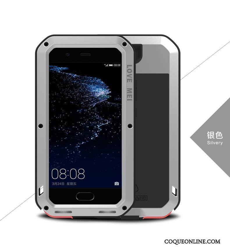 Huawei P10 Plus Trois Défenses Coque De Téléphone Protection Silicone Métal Étui Incassable