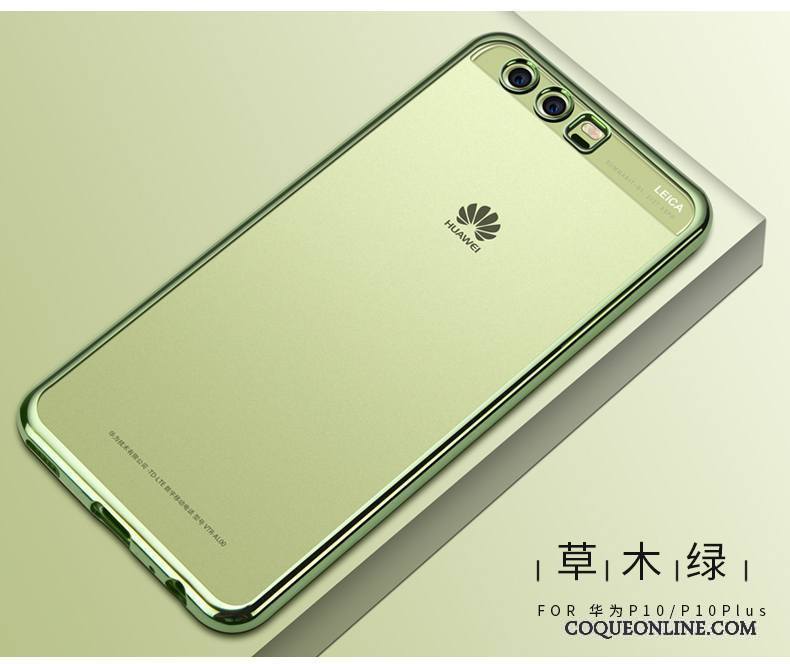 Huawei P10 Plus Très Mince Fluide Doux Or Coque De Téléphone Silicone Transparent Protection