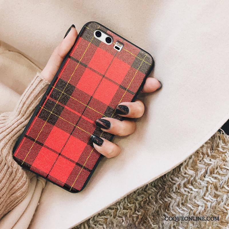 Huawei P10 Plus Vintage Personnalité Tout Compris Marque De Tendance Rouge Coque De Téléphone Créatif