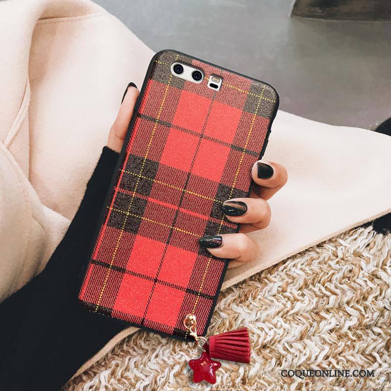 Huawei P10 Plus Vintage Personnalité Tout Compris Marque De Tendance Rouge Coque De Téléphone Créatif