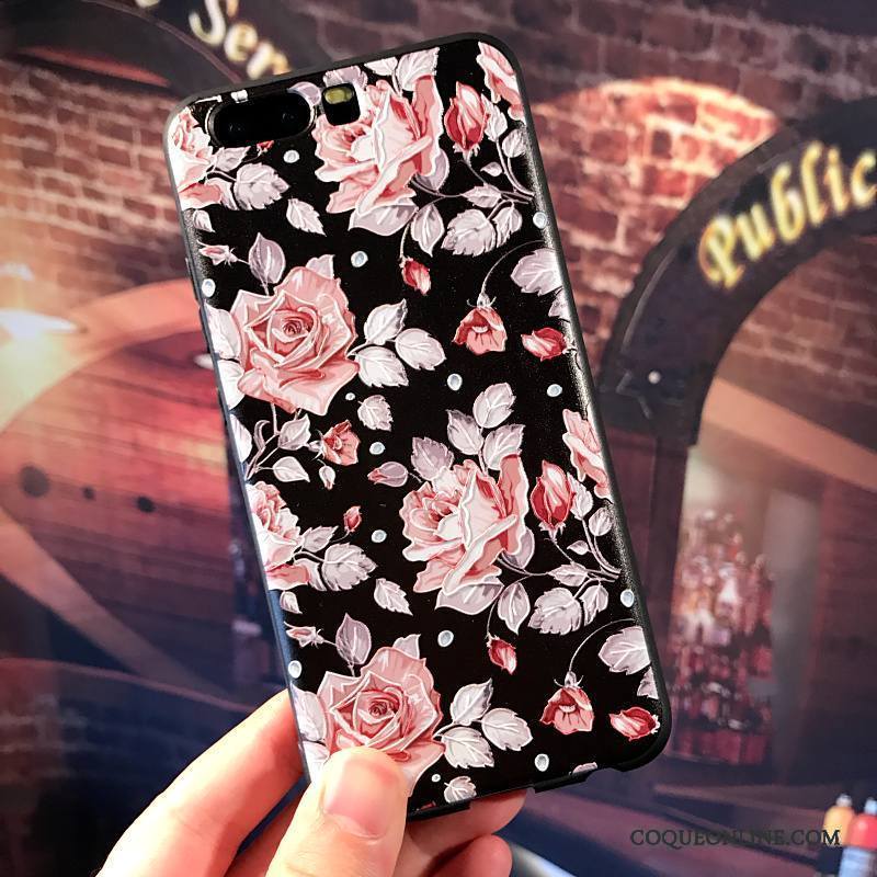 Huawei P10 Plus Étui Coque De Téléphone Tout Compris Dessin Animé Noir Incassable Fluide Doux