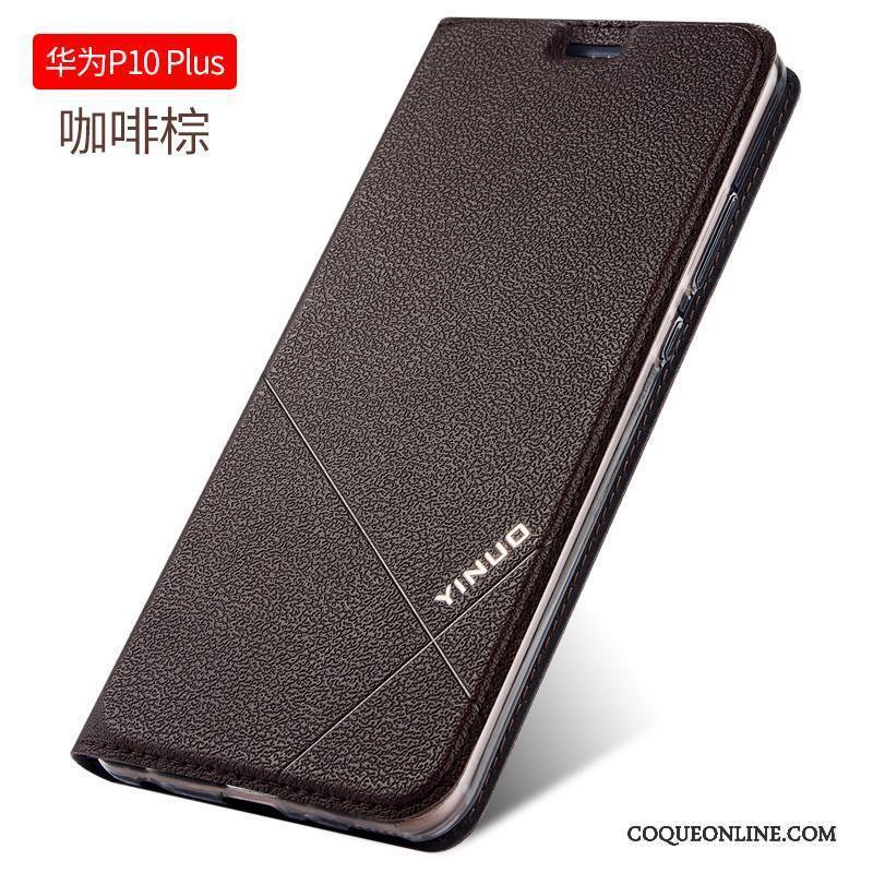 Huawei P10 Plus Étui Fluide Doux Noir Silicone Incassable Clamshell Coque De Téléphone