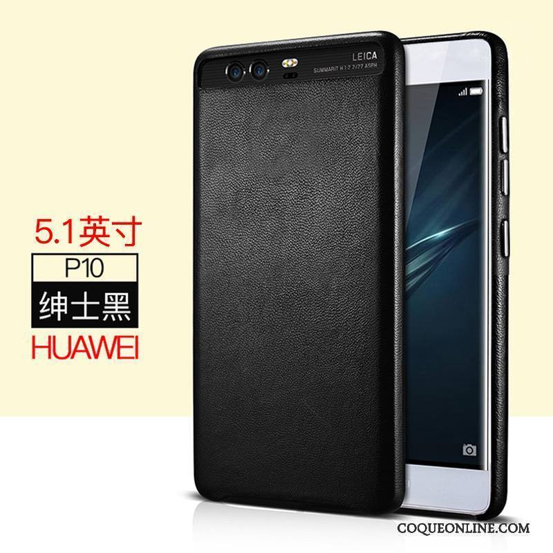 Huawei P10 Protection Cuir Véritable Coque De Téléphone Bleu Téléphone Portable Tout Compris Étui
