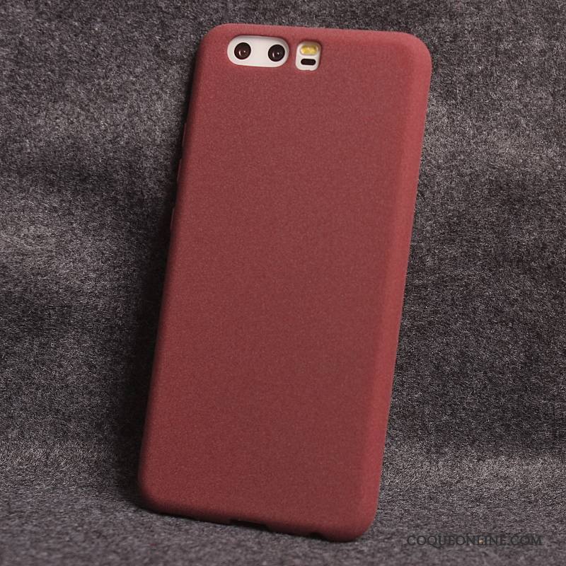 Huawei P10 Rouge Tout Compris Étui Incassable Coque De Téléphone Fluide Doux Simple