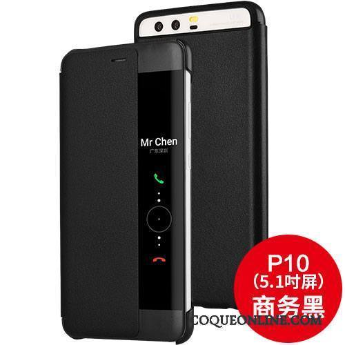 Huawei P10 Étui En Cuir Incassable Protection Or Clamshell Coque De Téléphone