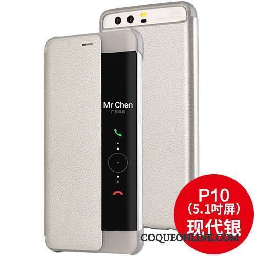 Huawei P10 Étui En Cuir Incassable Protection Or Clamshell Coque De Téléphone