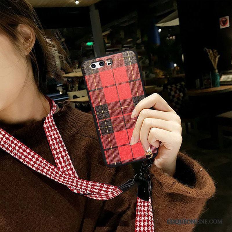 Huawei P10 Étui Silicone Coque Incassable Fluide Doux Rouge De Téléphone