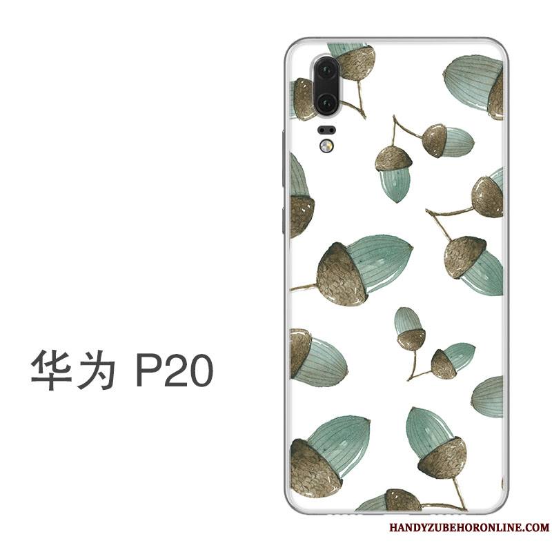 Huawei P20 Coque Protection Étui Tout Compris Incassable Ornements Suspendus Silicone Frais