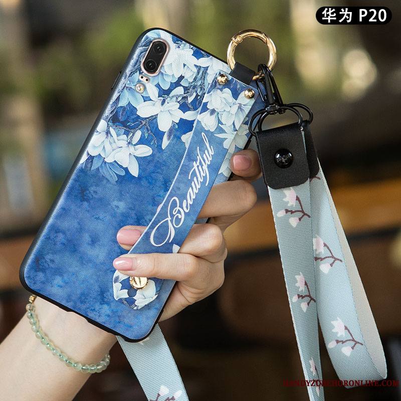 Huawei P20 Haute Créatif Coque De Téléphone Frais Personnalité Fluide Doux Délavé En Daim