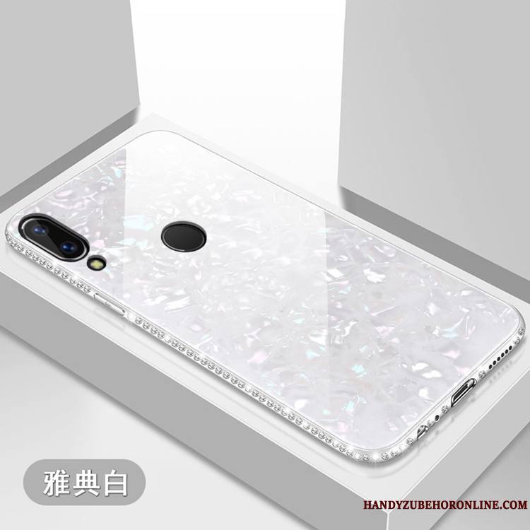 Huawei P20 Lite Coque De Téléphone Incassable Rose Fluide Doux Strass