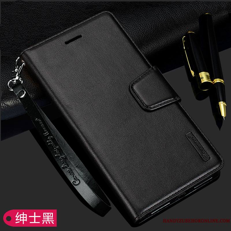 Huawei P20 Lite Coque De Téléphone Étui En Cuir Fluide Doux Incassable Tout Compris Protection Or