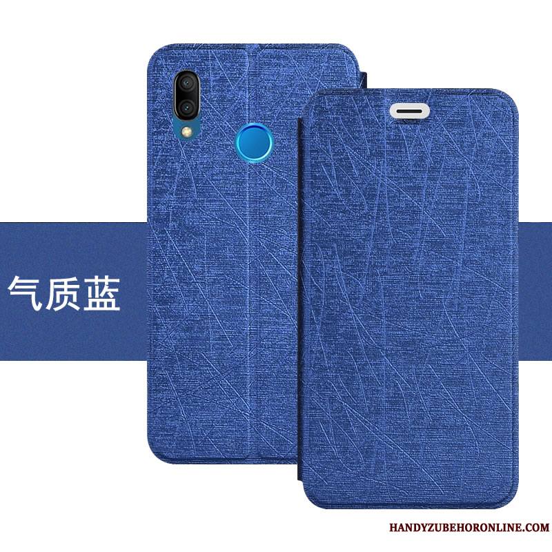Huawei P20 Lite Jeunesse Couleur Étui Bleu Tout Compris Étui En Cuir Coque De Téléphone