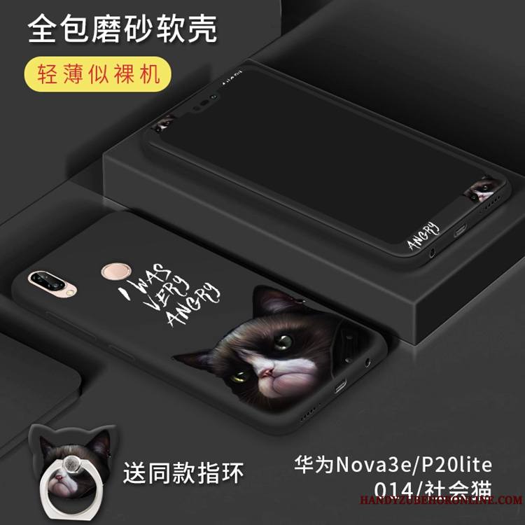 Huawei P20 Lite Membrane Coque De Téléphone Protection Silicone Jaune Étui Tempérer