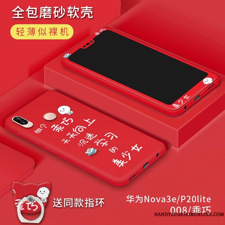 Huawei P20 Lite Membrane Coque De Téléphone Protection Silicone Jaune Étui Tempérer