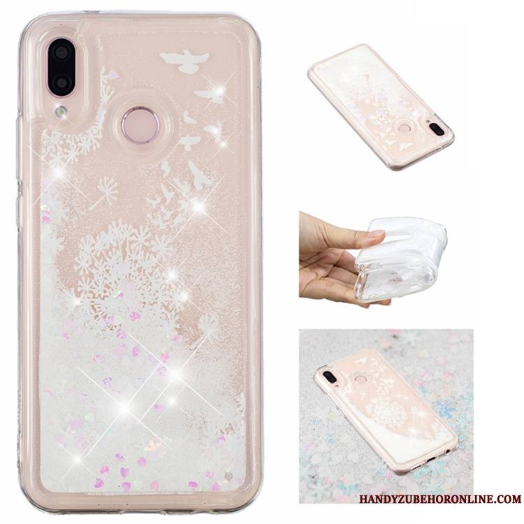 Huawei P20 Lite Quicksand Liquide Étui Coque Téléphone Portable Nouveau Bleu