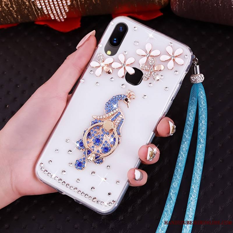 Huawei P20 Lite Strass Étui Jeunesse Fluide Doux Coque De Téléphone Violet Protection