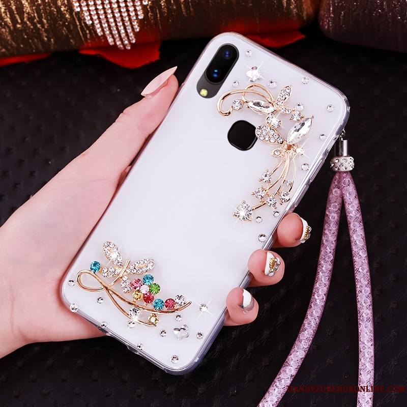 Huawei P20 Lite Strass Étui Jeunesse Fluide Doux Coque De Téléphone Violet Protection