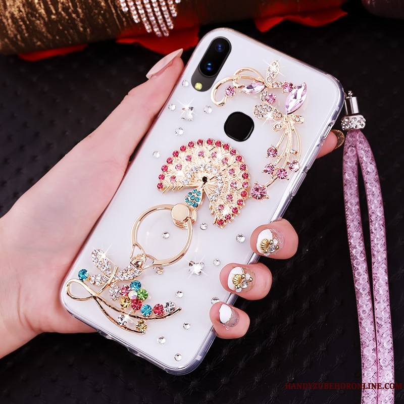 Huawei P20 Lite Strass Étui Jeunesse Fluide Doux Coque De Téléphone Violet Protection