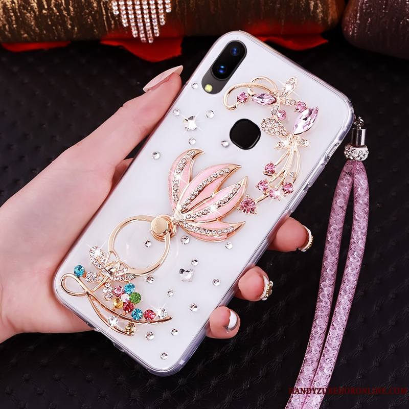 Huawei P20 Lite Strass Étui Jeunesse Fluide Doux Coque De Téléphone Violet Protection